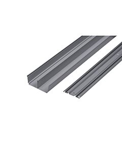 KIT GUIAS PORTAS CORRER 180CM PRETO