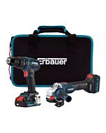 Lote Berbequim Percutor + Rebarbadora Brusheless 18 V Erbauer