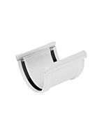 União de caleira em PVC curvo branco 125 mm