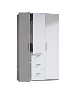 Roupeiro Branco 3 Portas 3  Gavetas