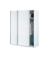 Roupeiro 2 portas de correr brancas 150 cm