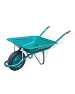 Carrinho-de-mão de metal pintado verde 60 l