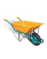 Carrinho-de-mão de metal pintado amarilla 90 l